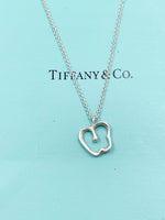 Tiffany 
Co 925 Silver Apple Pendant with Necklace