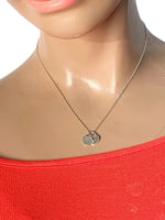 Sold-Tiffany 
Co 925 Silver Return to Tiffany Mini Double Heart with Necklace