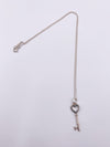 Sold-Tiffany 
Co 925 Silver Heart Key Pendant with Necklace