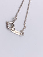 Sold-Tiffany 
Co 925 Silver Heart Key Pendant with Necklace