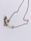 Sold-Tiffany 
Co 925 Silver Heart Key Pendant with Necklace