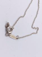 Sold-Tiffany 
Co 925 Silver Heart Key Pendant with Necklace