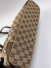 Sold-GUCCI Brown Canvas Monogram Tote Bag