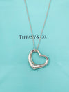 Sold-Tiffany 
Co 925 Silver Large (22mm) Open Heart Necklace