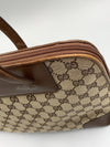 Sold-GUCCI Brown Canvas Monogram Tote Bag