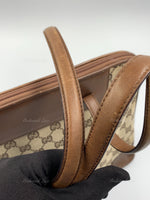 Sold-GUCCI Brown Canvas Monogram Tote Bag