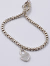 Sold-Tiffany 
Co 925 Silver Return to Tiffany Lock Bead Bracelet