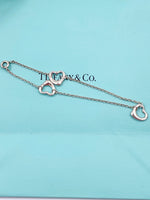 Sold-Tiffany 
Co 925 Silver Elsa Peretti Open Heart Bracelet