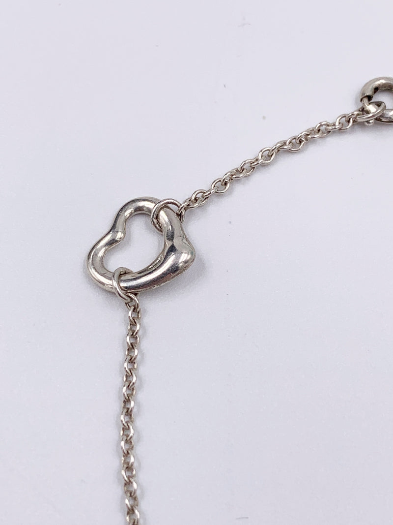 Sold-Tiffany 
Co 925 Silver Elsa Peretti Open Heart Bracelet