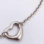 Sold-Tiffany 
Co 925 Silver Elsa Peretti Open Heart Bracelet