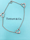 Sold-Tiffany 
Co 925 Silver Elsa Peretti Open Heart Bracelet