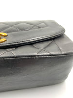 Sold-CHANEL Lambskin Small Diana Single Chain Single Flap Bag Black/gold