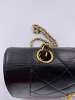 Sold-CHANEL Lambskin Small Diana Single Chain Single Flap Bag Black/gold