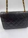 Sold-CHANEL Lambskin Small Diana Single Chain Single Flap Bag Black/gold