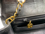 Sold-CHANEL Lambskin Small Diana Single Chain Single Flap Bag Black/gold