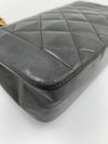 Sold-CHANEL Lambskin Small Diana Single Chain Single Flap Bag Black/gold