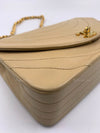 CHANEL Lambskin Vintage Small Flap Bag Beige / Gold Hardware