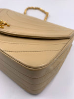 CHANEL Lambskin Vintage Small Flap Bag Beige / Gold Hardware