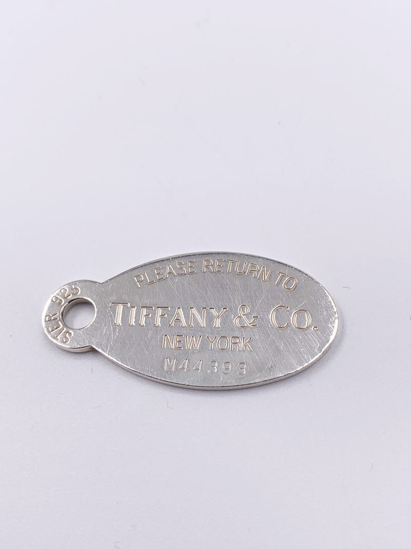 Sold-Tiffany 
Co 925 Silver Return to Tiffany Oval Pendant