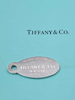 Sold-Tiffany 
Co 925 Silver Return to Tiffany Oval Pendant