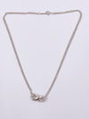 Sold-Tiffany 
Co 925 Silver Infinity Pendant with Double Chain Necklace