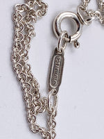 Sold-Tiffany 
Co 925 Silver Infinity Pendant with Double Chain Necklace