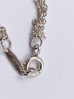 Sold-Tiffany 
Co 925 Silver Infinity Pendant with Double Chain Necklace