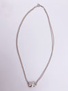 Sold-Tiffany 
Co 925 Silver Infinity Pendant with Double Chain Necklace