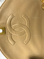 CHANEL Lambskin Vintage Small Flap Bag Beige / Gold Hardware