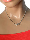 Sold-Tiffany 
Co 925 Silver Infinity Pendant with Double Chain Necklace