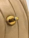 CHANEL Lambskin Vintage Small Flap Bag Beige / Gold Hardware