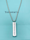 Sold-Tiffany 
Co 925 Silver Bar Pendant with Necklace