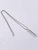 Sold-Tiffany 
Co 925 Silver Bar Pendant with Necklace