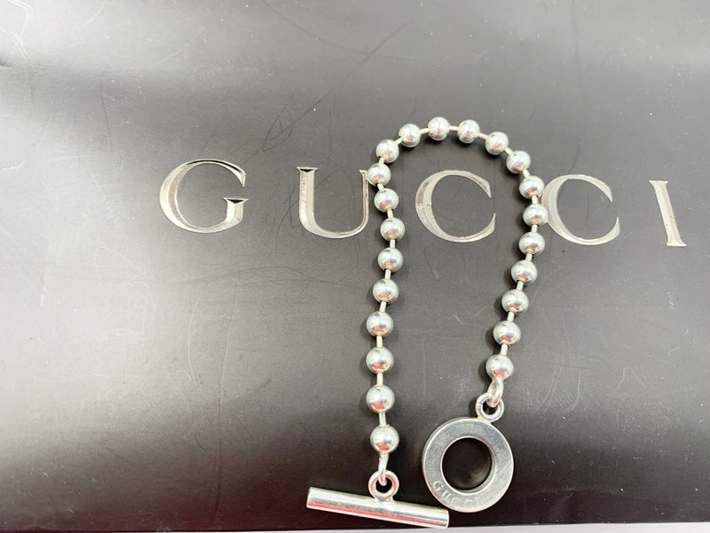 Sold-Gucci 925 Silver Bead Bracelet