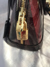 Sold-LOUIS VUITTON Monogram Vernis Rayures Alma BB 2way with Strap M91700