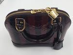 Sold-LOUIS VUITTON Monogram Vernis Rayures Alma BB 2way with Strap M91700