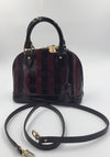 LOUIS VUITTON Monogram Vernis Rayures Alma BB 2way with Strap Shoulder bag crossbody