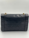 Sold-CHANEL Lambskin Vintage Single Chain Single Flap Crossbody Bag Black/gold