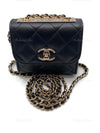 Sold-CHANEL Black Lambskin Mini Trendy CC Bag Gold Hardware