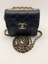 Sold-CHANEL Black Lambskin Mini Trendy CC Bag Gold Hardware