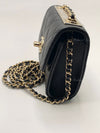 Sold-CHANEL Black Lambskin Mini Trendy CC Bag Gold Hardware