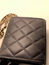 Sold-CHANEL Black Lambskin Mini Trendy CC Bag Gold Hardware