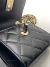 Sold-CHANEL Black Lambskin Mini Trendy CC Bag Gold Hardware