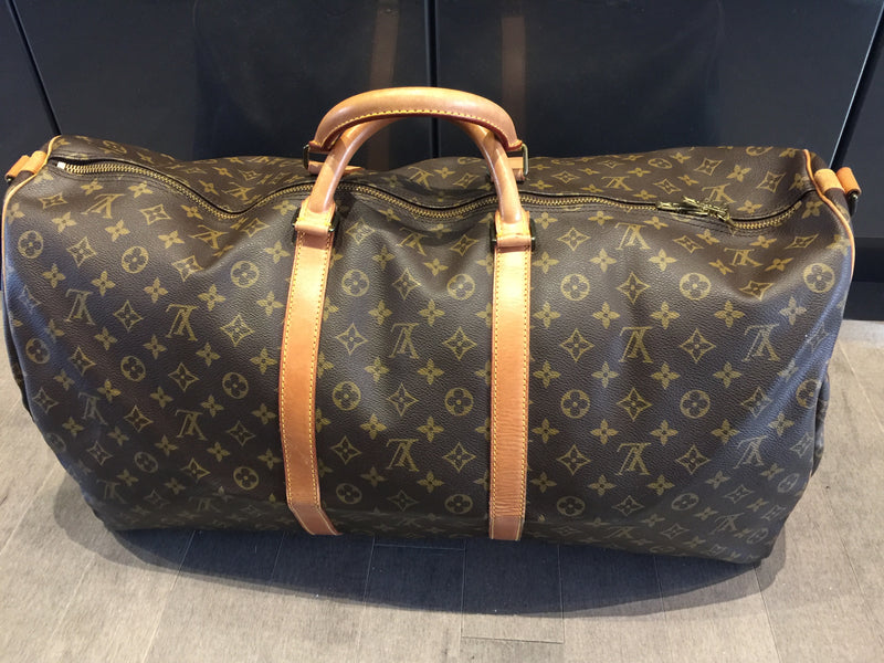 Sold-LOUIS VUITTON Monogram Keepall Bandouliere 60 Boston Bag w/Strap M41412