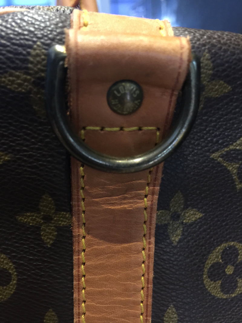 Sold-LOUIS VUITTON Monogram Keepall Bandouliere 60 Boston Bag w/Strap M41412