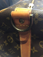 Sold-LOUIS VUITTON Monogram Keepall Bandouliere 60 Boston Bag w/Strap M41412