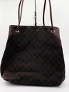 Sold-GUCCI GG Black/Brown Shoulder Tote Bag