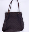 Sold-GUCCI GG Black/Brown Shoulder Tote Bag