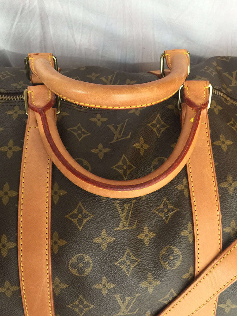 Sold-LOUIS VUITTON Monogram Keepall Bandouliere 60 Boston Bag w/Strap M41412