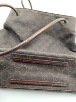 Sold-GUCCI GG Black/Brown Shoulder Tote Bag